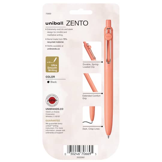 uniball™ Zento Dawn Collection 0.7mm Medium Black Ink Retractable Gel Pen Set